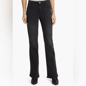 Wit & Wisdom Ab'Solution Itty Bitty Bootcut Jeans in Black, Size 14